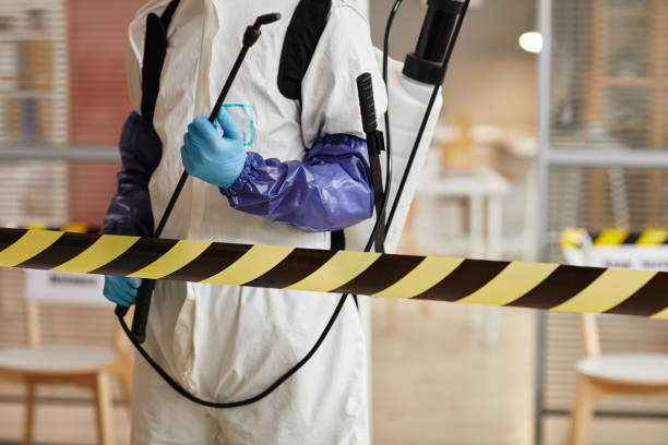 Professional Sewage Cleanup technician working in Clinton, IN